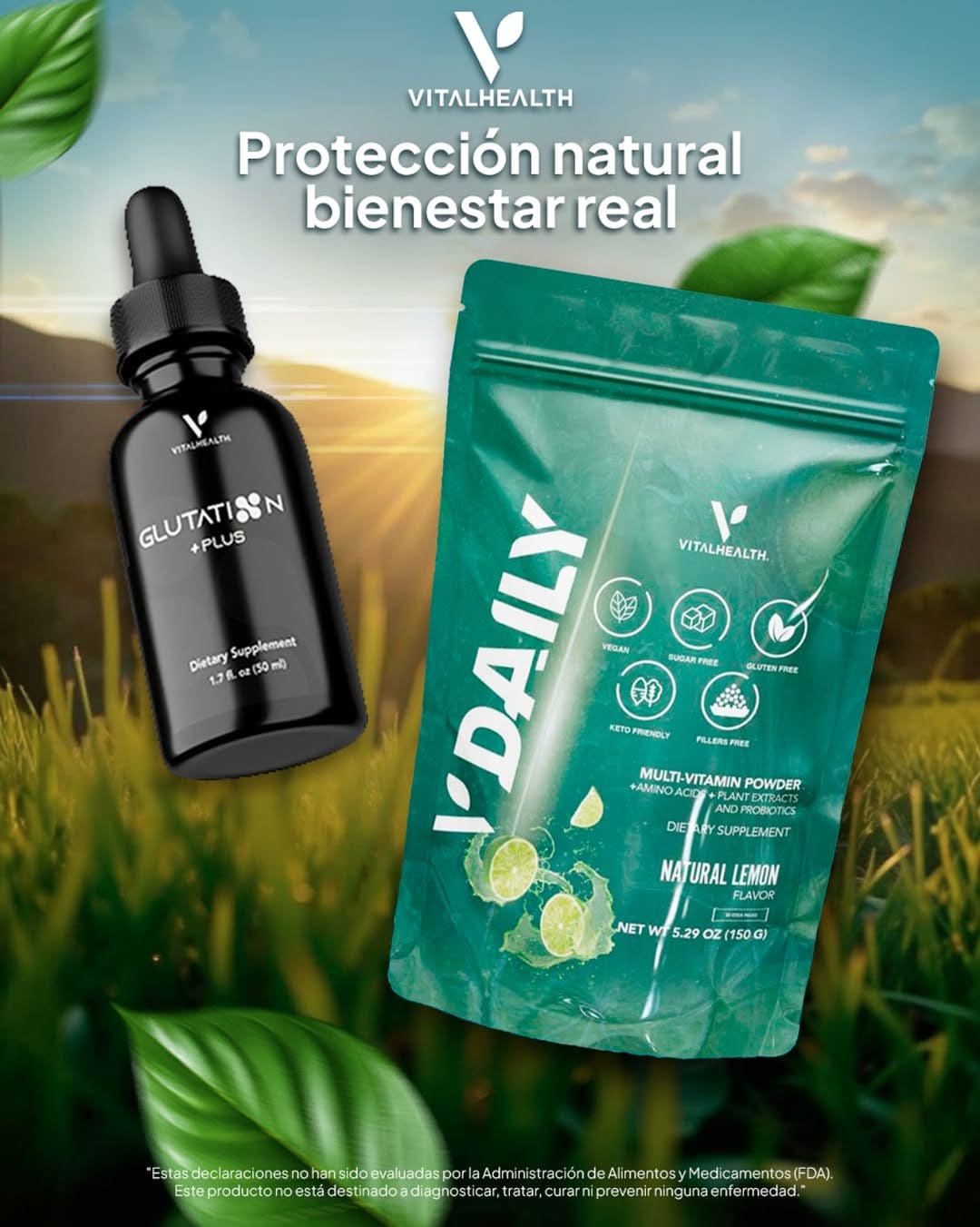 V-DAILY | Multivitamínico Natural con Sabor Limón